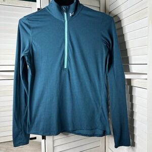 Under Armour Threadborne 1/2 Zip Teal Long Sleeve Run Top Women's **Sz M/L-Read*